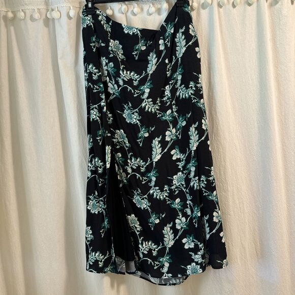 Maeve by Anthropologie Lille Floral Midi Skirt with Side Slit and Zip Size 12 - Picture 2 of 5